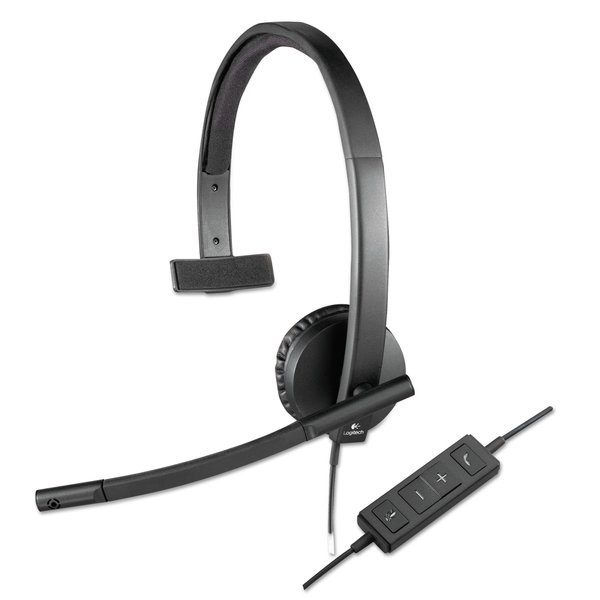 Logitech Headset, USB H570E Mono, Black 981-000570